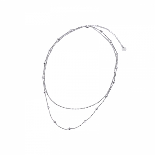 Sacramento 2-Row Necklace Silver