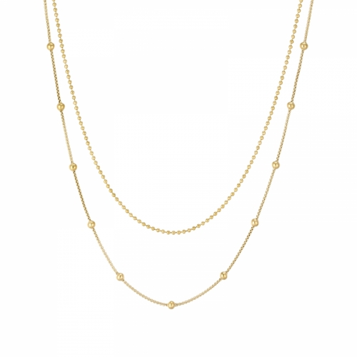 Sacramento 2-Row Necklace Gold