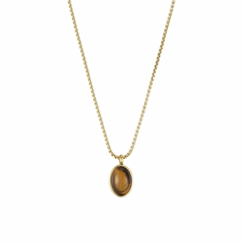 Retro Necklace Brown/Gold