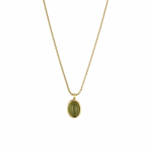 Retro Necklace Green/Gold