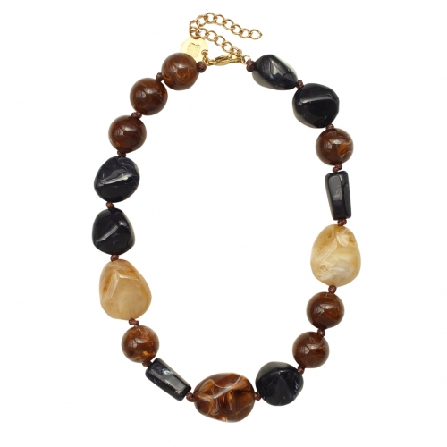 Molto Resin Necklace Mix Black