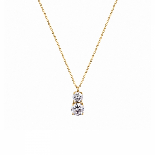 Crystal Necklace Gold