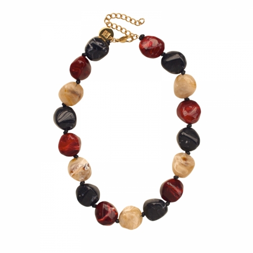Vibe Resin Necklace Mix Red