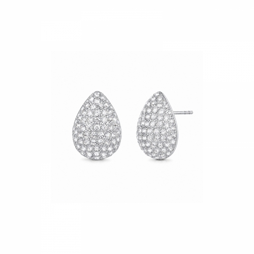 Drop Crystal Earring Silver