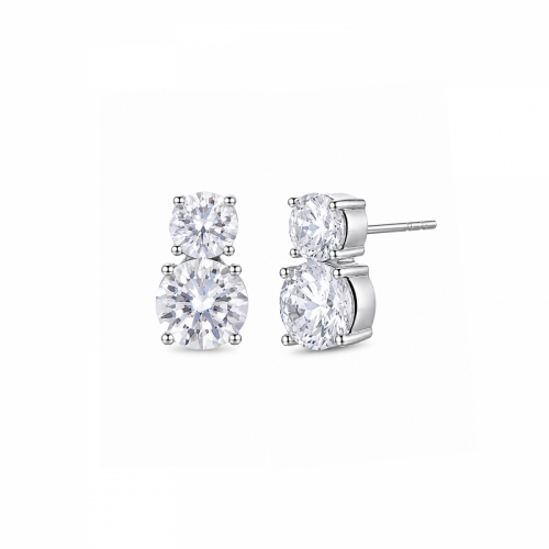 Crystal Earring Silver