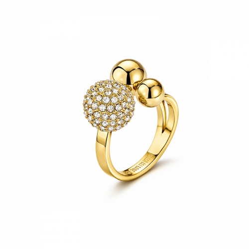Brea Rhinestone Ring Gold