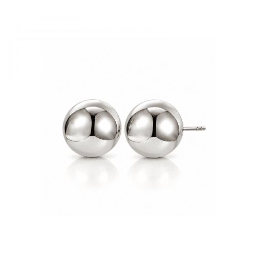 Globe 12mm Stud Earring Silver