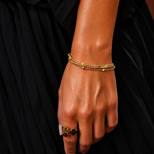 Sacramento 3-Row Bracelet Gold