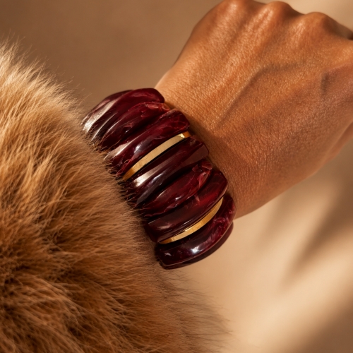 Blaise Resin Bracelet Red