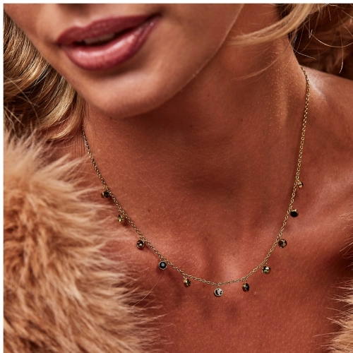 Lima Charm Necklace Brown/Green/Black/Gold