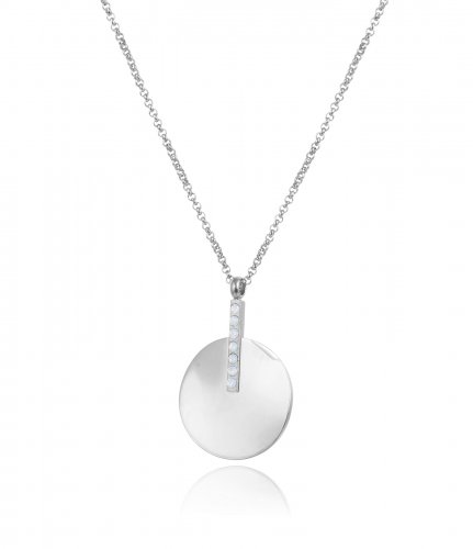 Kelly Short Necklace White/Steel
