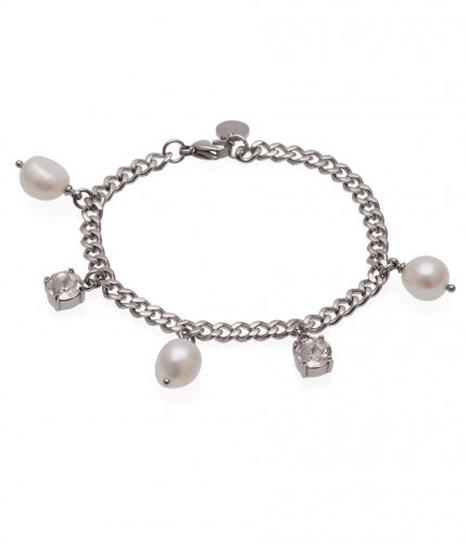 Pearl Charm Bracelet Steel