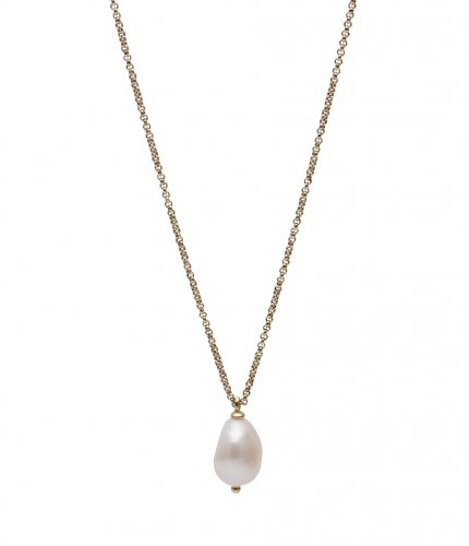Baroque Pearl Short Necklace Gold