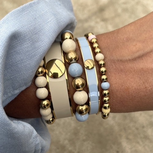 Capri Enamel Bracelet Lt.Blue/Gold