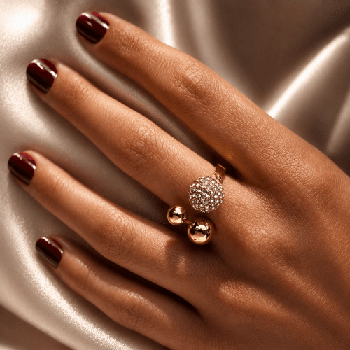 Brea Rhinestone Ring Gold