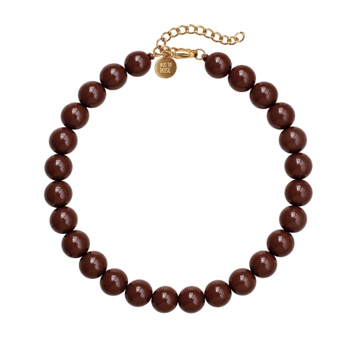 Venice Resin Necklace Brown