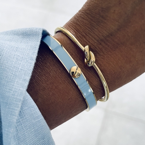 Capri Enamel Bracelet Lt.Blue/Gold