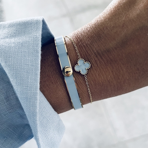 Capri Enamel Bracelet Lt.Blue/Gold