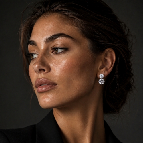 Crystal Earring Silver