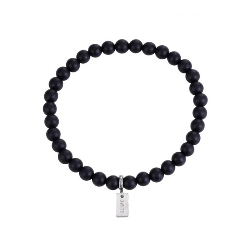 Biker Black Elastic Bracelet