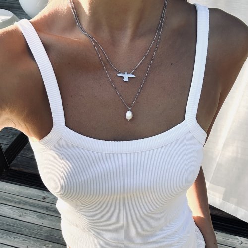 Dove Necklace Steel