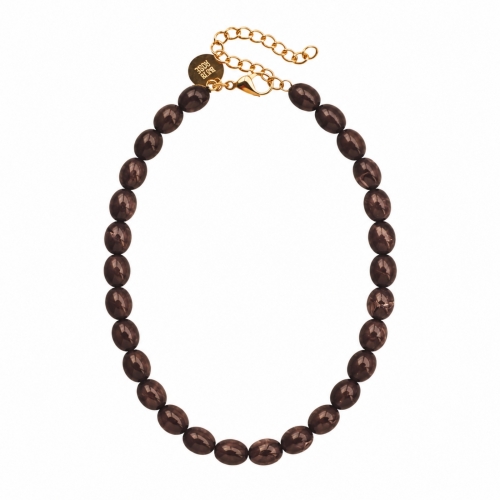 Estelle Resin Necklace Brown 