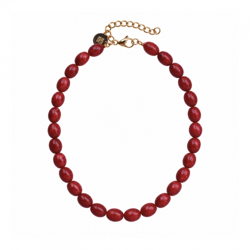Estelle Resin Necklace Red