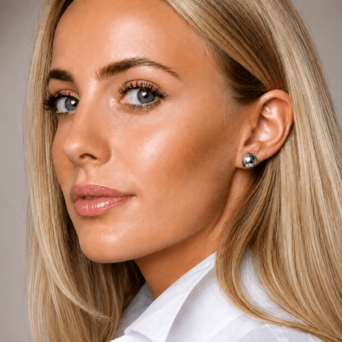 Globe 10mm Stud Earring Silver