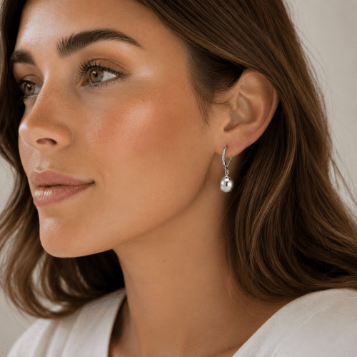 Globe Hook 10mm Earring Steel