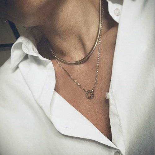 Hitch Short Necklace Gold