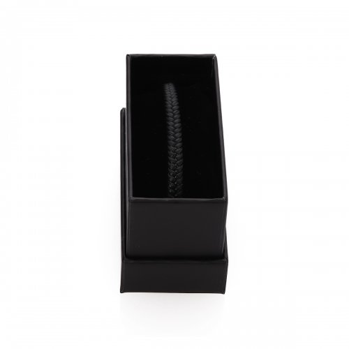 Aron Black Leather Bracelet