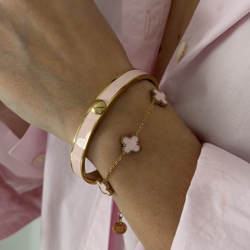 Clover Multi Bracelet Pink/Gold