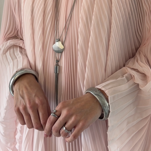 Taylor Tassel Necklace Silver