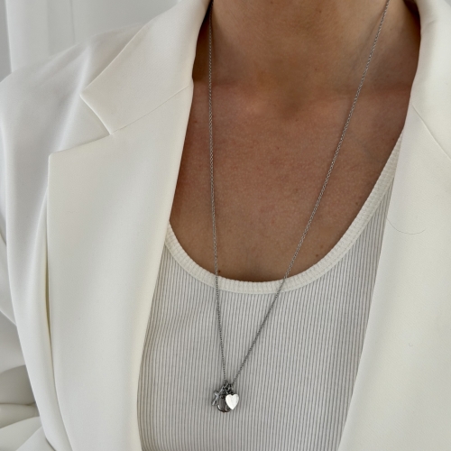 Faith Hope Love Necklace Silver