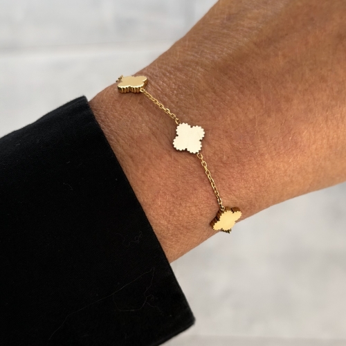 Clover Mix Bracelet Silver/Gold