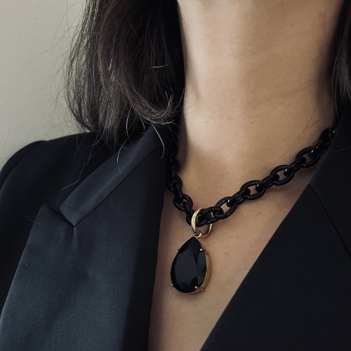 Soho Chain Necklace Black