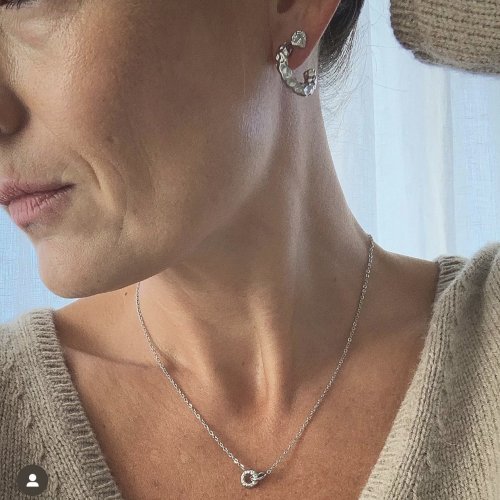 Ridge Mini Stud Earring Silver