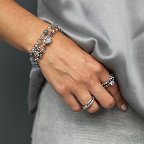 Ice Globe Ring Clear/Silver