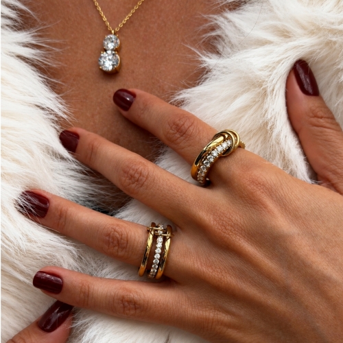Link Double Ring Gold