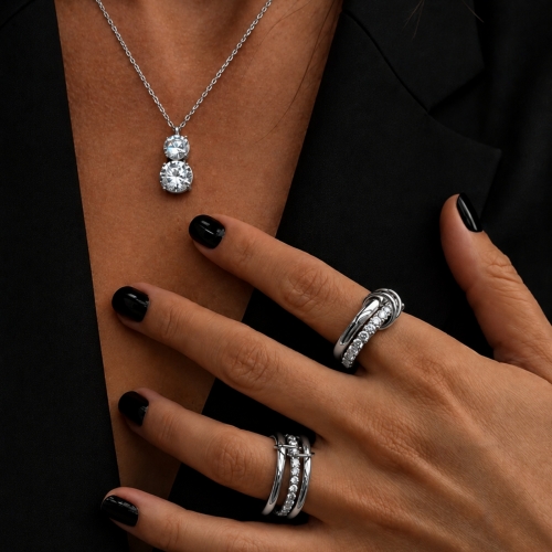 Link Trio Ring Silver