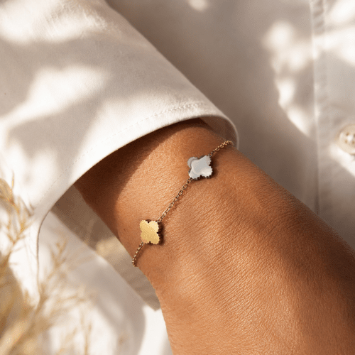 Clover Mix Bracelet Silver/Gold