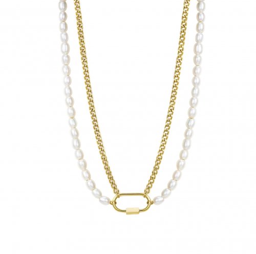 Sienna Pearl Necklace Gold