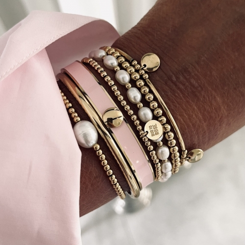 Capri Enamel Bracelet Lt. Pink/Gold