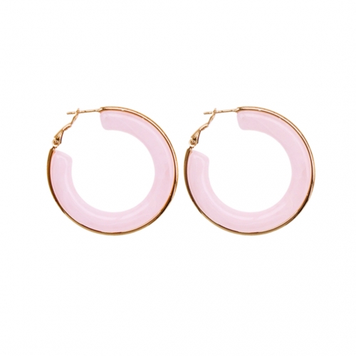 Halo Resin Earring Pink