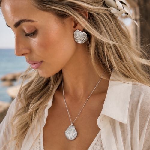 Marbella Shell Earring Silver