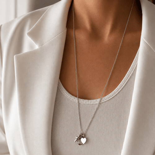 Faith Hope Love Necklace Silver