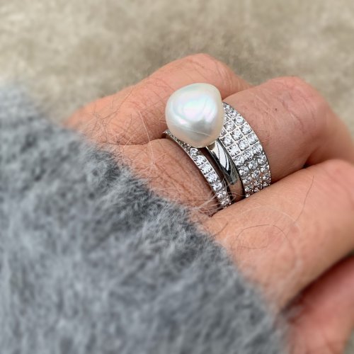 Crown Ring Clear/Steel