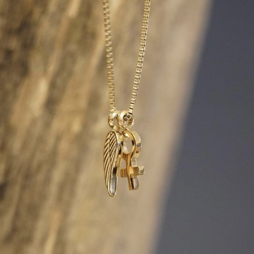 Wing Woman Necklace Gold