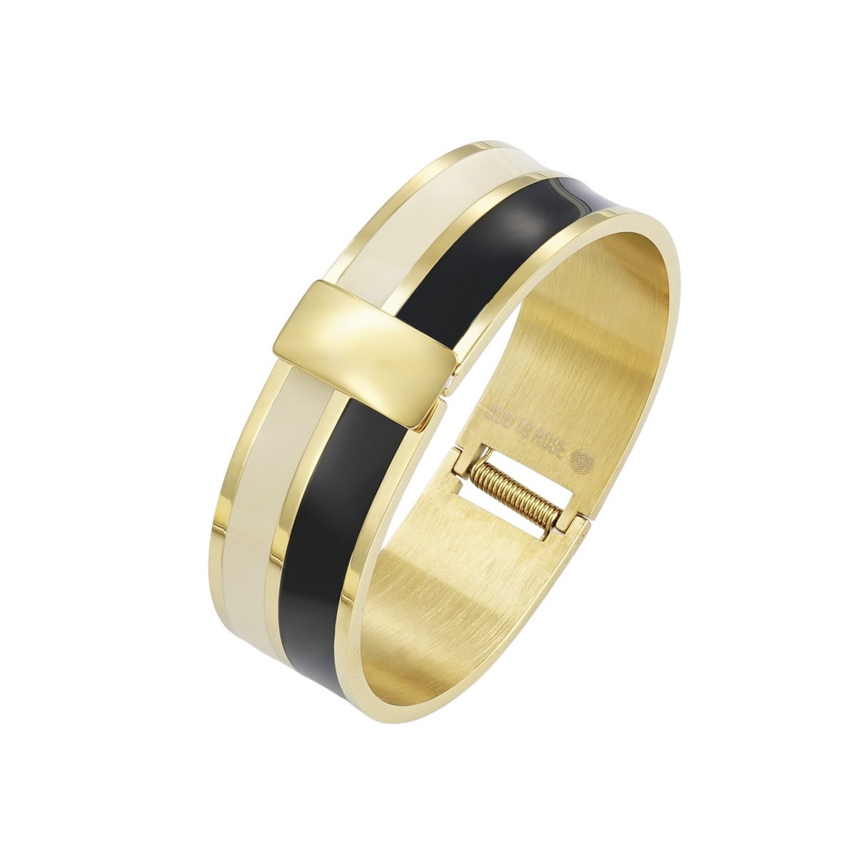 Studio Enamel Bracelet Ivory/Black/Gold - BRACELETS